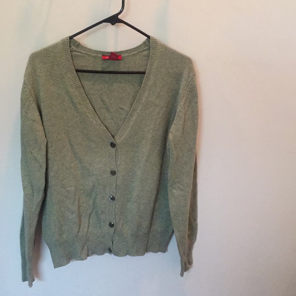 Simple green button down sweater
